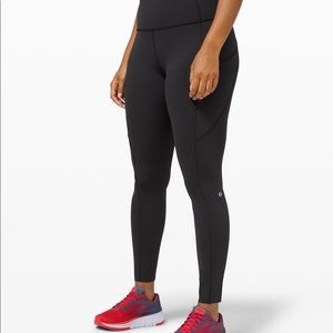 Lululemon Black Wunder Under HR Crop 23" Size 12